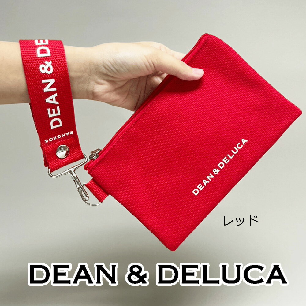 【海外限定】ディーンアンドデルーカ ポーチ 赤 DEAN & DELUCA レッド 新作 限定 バンコク タイ 日本未発売 チェルシー フラットポーチのサムネイル
