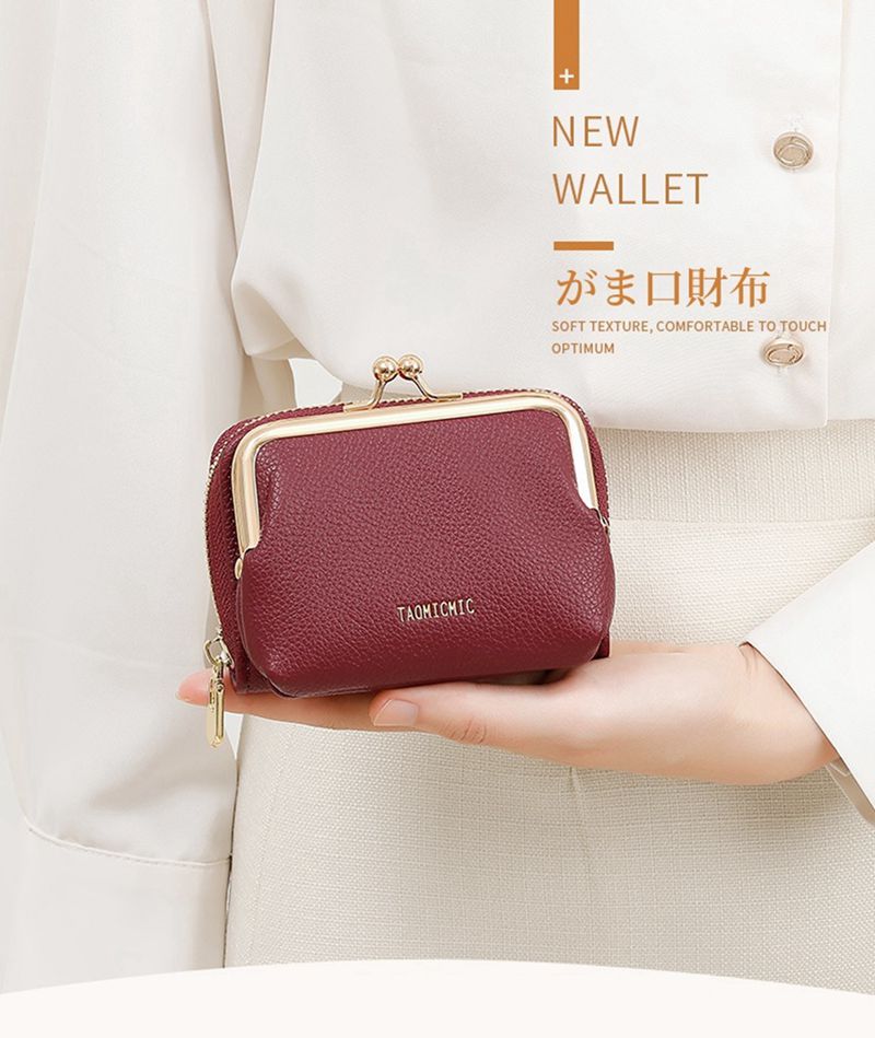 財布 レディース 二つ折り がま口 カード入れ 札入れ 小銭入れ かわいい オシャレ サイフ 多収納 コンパクト ミニ財布 シンプル 軽い 使いやすい 小さい 可愛い 贈り物 プレゼント クリスマス 2