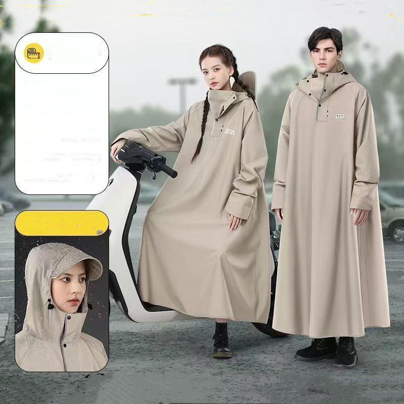 Rakuten - レインコート 自転車 通学 通勤 リュック対応 保育園 レインポンチョ ヘルメット対応 アウトドア キャンプ 防災 バイク 野外レインコート 安全ロング丈 超軽量 防水オックスフォード素材 ゲリラ豪雨 大きいメンズ レインポンチョ 梅雨対策 ユニセックス