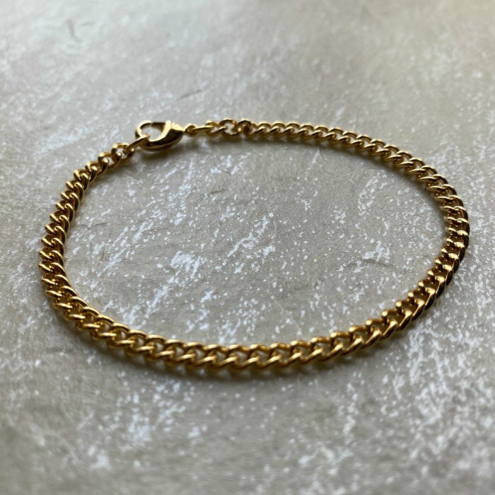 Other , Materials - ゴールド 喜平 チェーンブレスレット メンズ レディース アクセサリー 太め