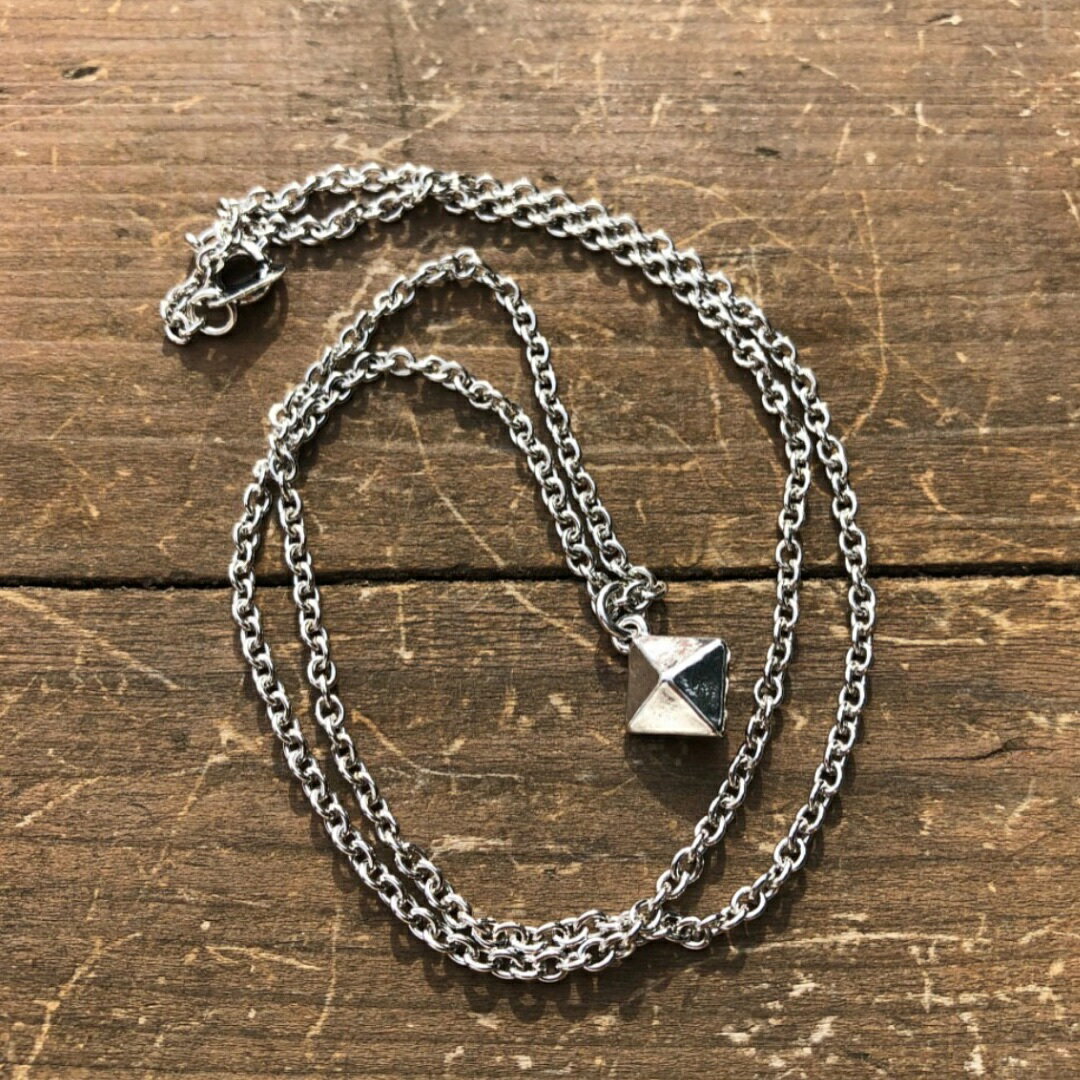 シルバー 一粒 スタッズ ネックレス 50cmメンズ レディース チェーンネックレス ペンダント アクセサリー ファッション アイテム おしゃれ シンプルネックレス ロック 20代 30代 40代 人気