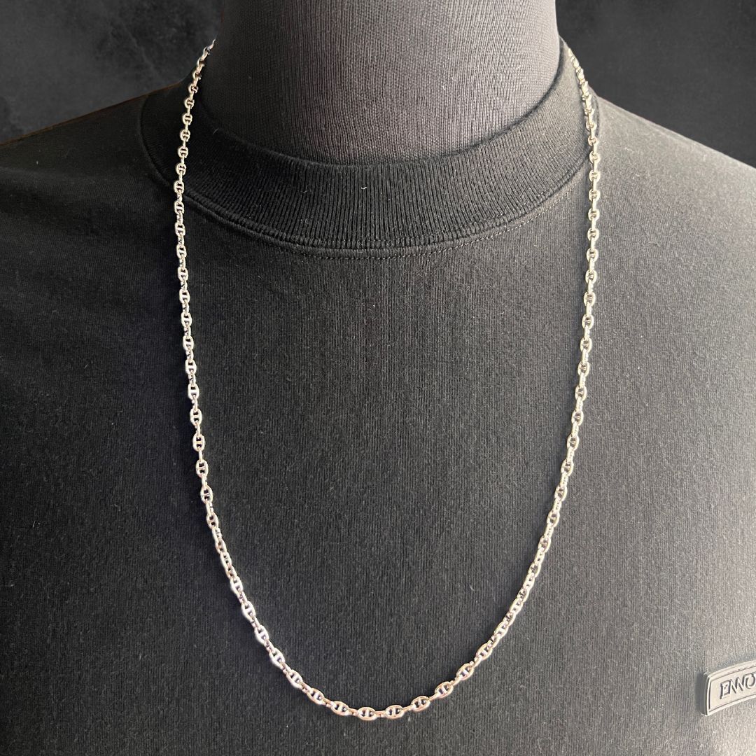 【新商品】70cm アンカーチェーンネックレス メンズ レディース ロングネックレス 船 鎖 トレンド 2023 ワンポイント 錆びにくい シンプル ペア プレ...