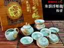 中国茶器セット 精選茶具十点 氷裂浮彫刻龍