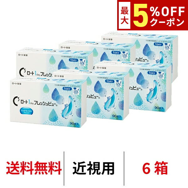 【12/7 9:59マデ クーポン配布中】送料無料[6箱]ロート ワンデーフレッシュビューリッチモイ ...