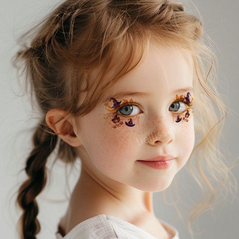 ★ハロウィン特集★ 手軽にハロウィンコスプレメイク！目元に貼るだけ超可愛いメイク！ハロウィン＆クリスマス＆パーティーに便利！