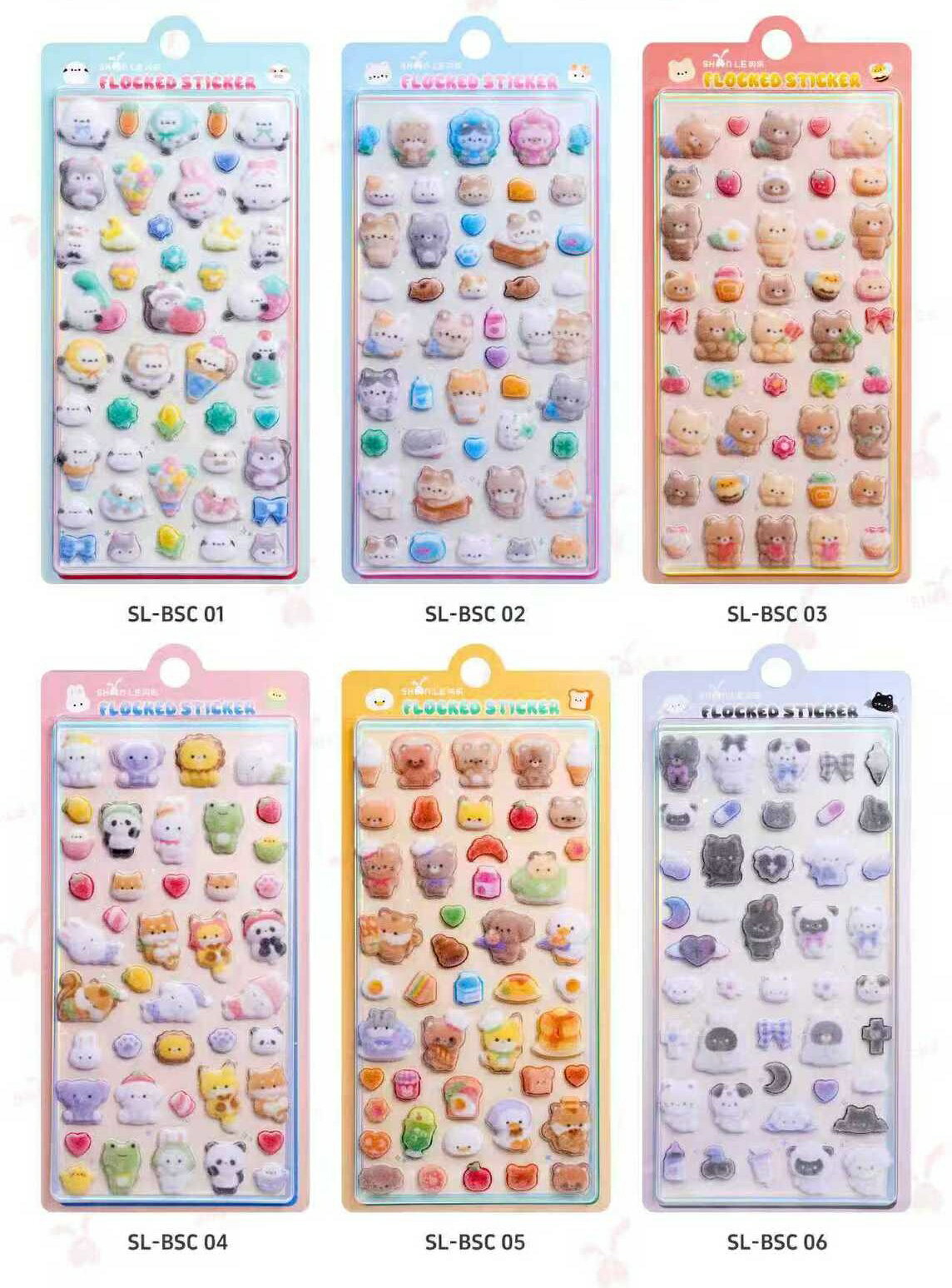 乐天商城 - ステッカー デコ スマホケース 6枚セット キラキラ かわいい 3D 泡シール ご褒美シール 立体シール デコレーション 手帳 ぷくぷくシール 水筒 ペン カップ DIY ステッカーデコ 可愛い 文房具 プレゼント DIY