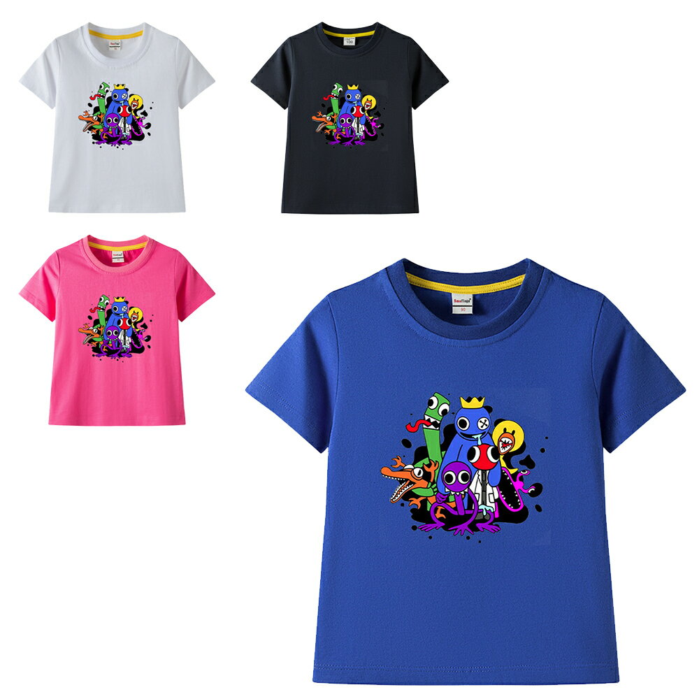 Roblox game rainbowfriends レインボー フレンズ Tシャツ 子供服 キッズ 半袖Tシャツ トップス 女の子 男の子