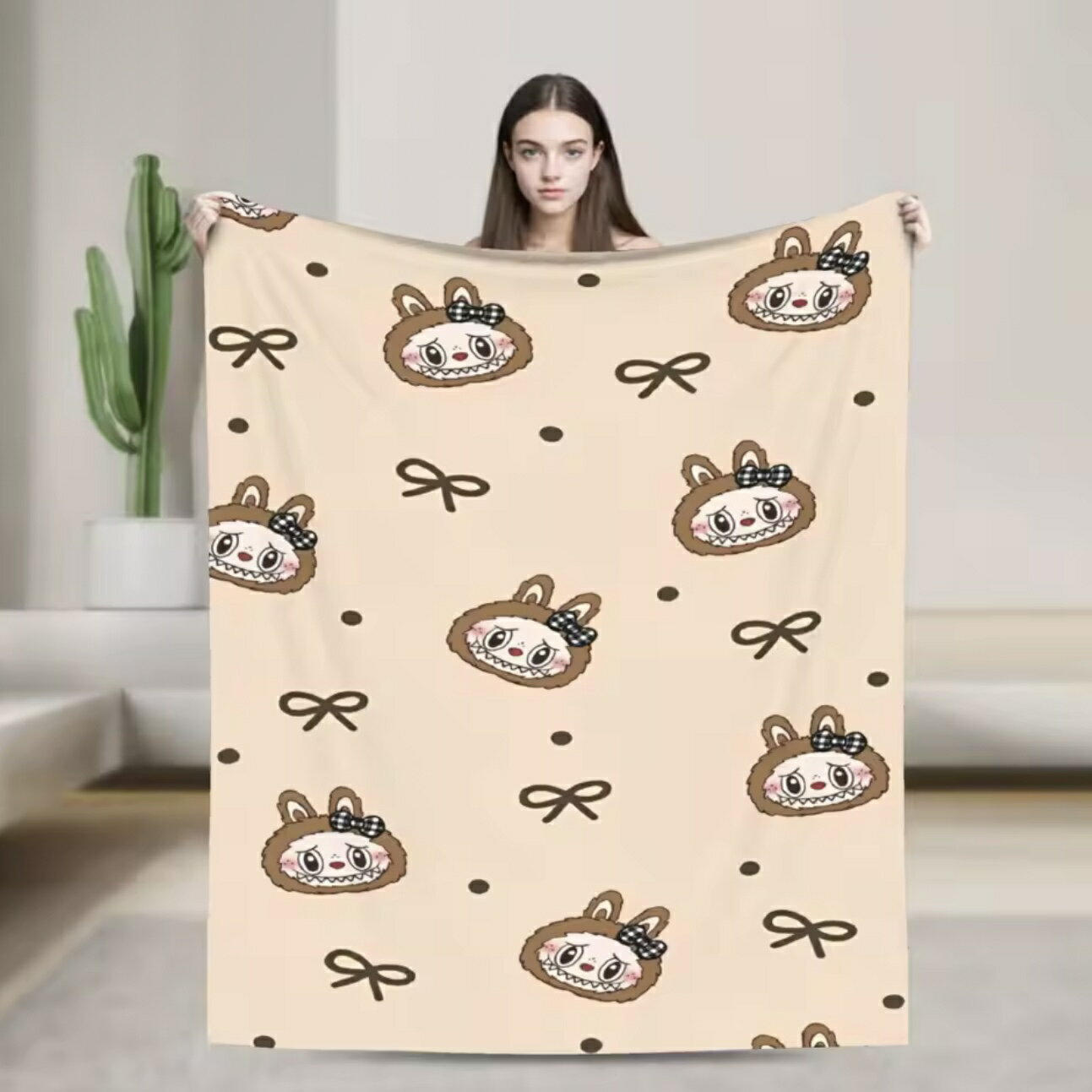 乐天商城 - ラブブ風 ブランケット グッズ プレゼント 誕生日 子供 孫 クリスマス 男の子 女の子 冷房対策 旅行 ギフト キャンプ アウトドア 15