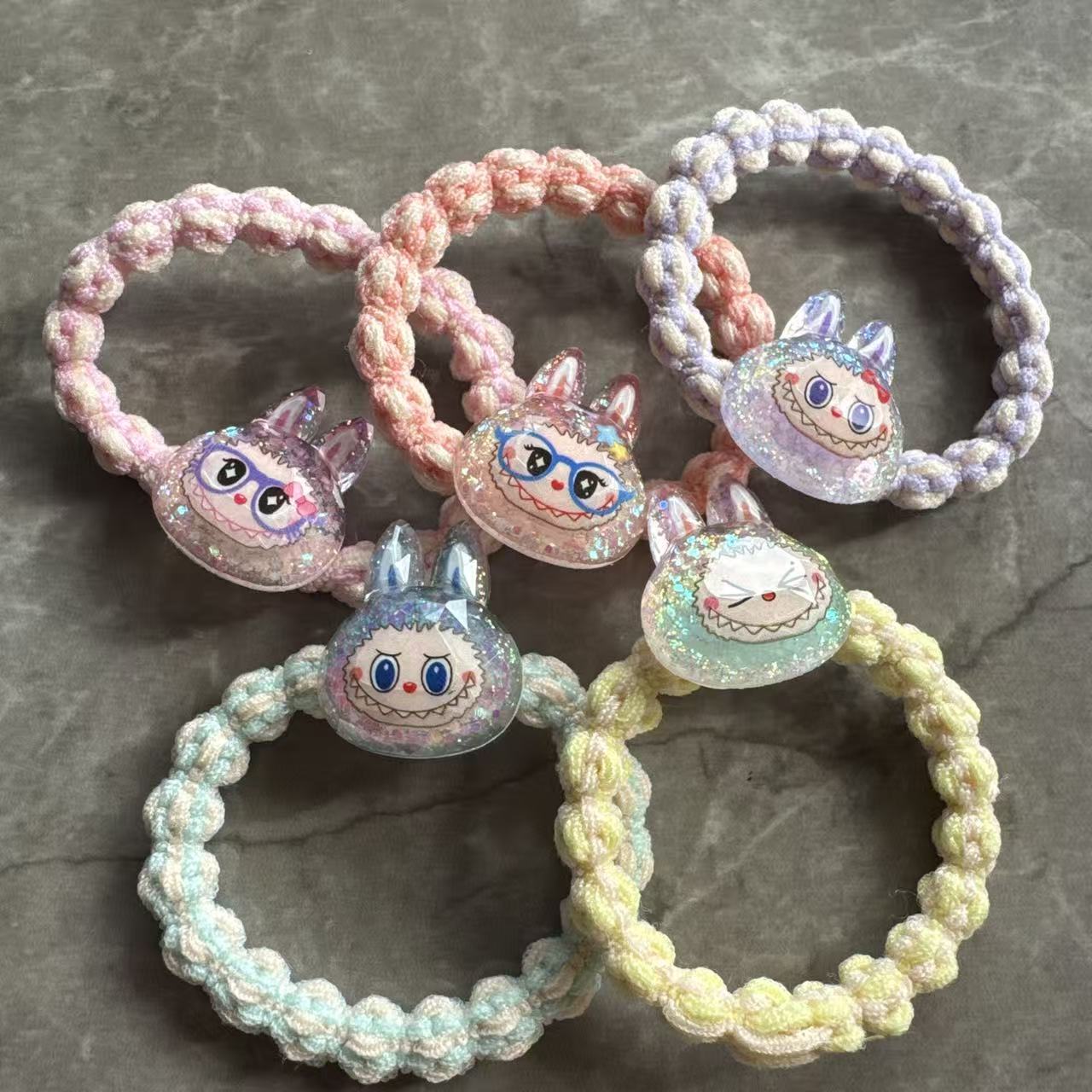 ラブブ風 ヘアゴム 5本セット 人気 ブランド シンプル 子供 子ども 子供用 飾りなし おしゃれ プレゼン..