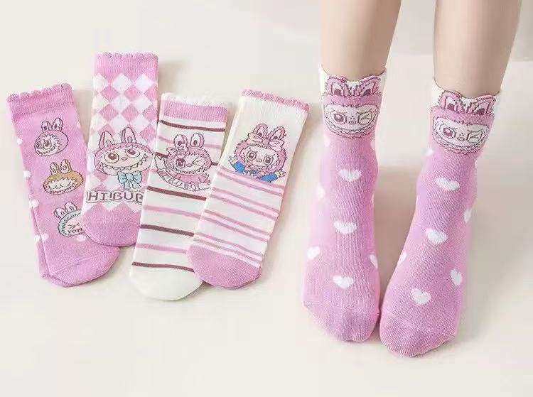 あいちゃんちゃん様リクエストLABUBUラブブ カジュアルソックス2タイプ50足 ラブブソックス#ラブブ靴下#キャラクターソックス#プレゼントアイテム