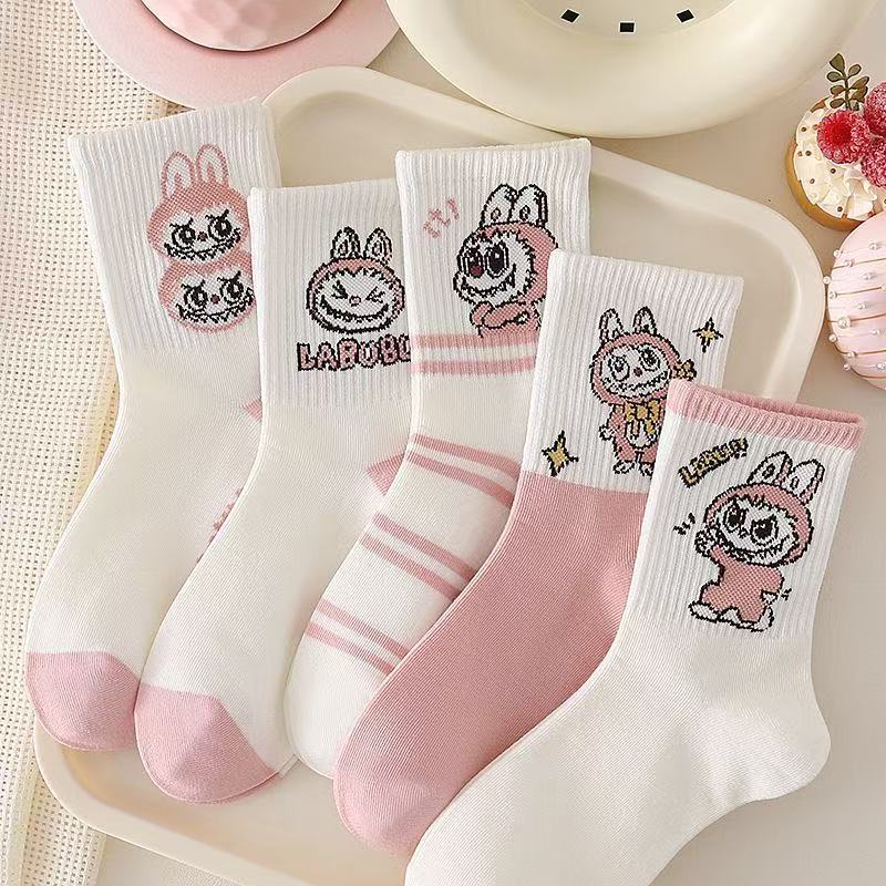 ラブブ風 靴下 18-21cm 5足セット