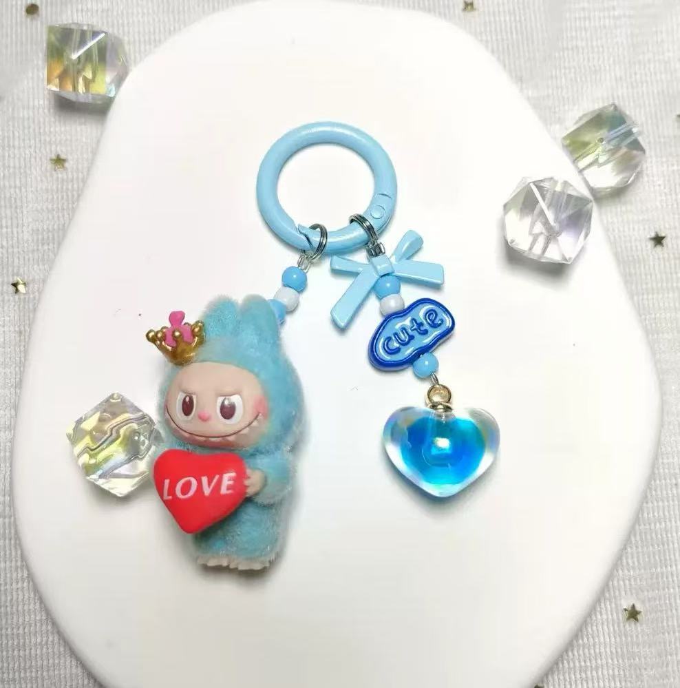 乐天商城 - ラブブ風 キーホルダー ストラップ I