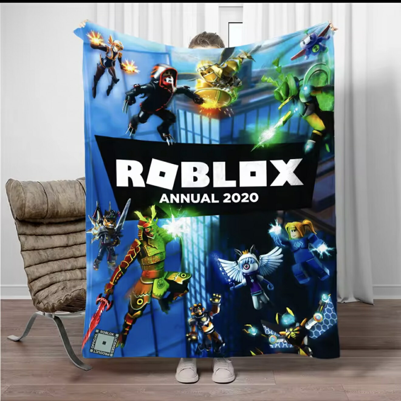 乐天商城 - ROBLOX ロブロックス ブランケット グッズ プレゼント 誕生日 子供 孫 クリスマス 男の子 女の子 冷房対策 旅行 ギフト キャンプ アウトドア