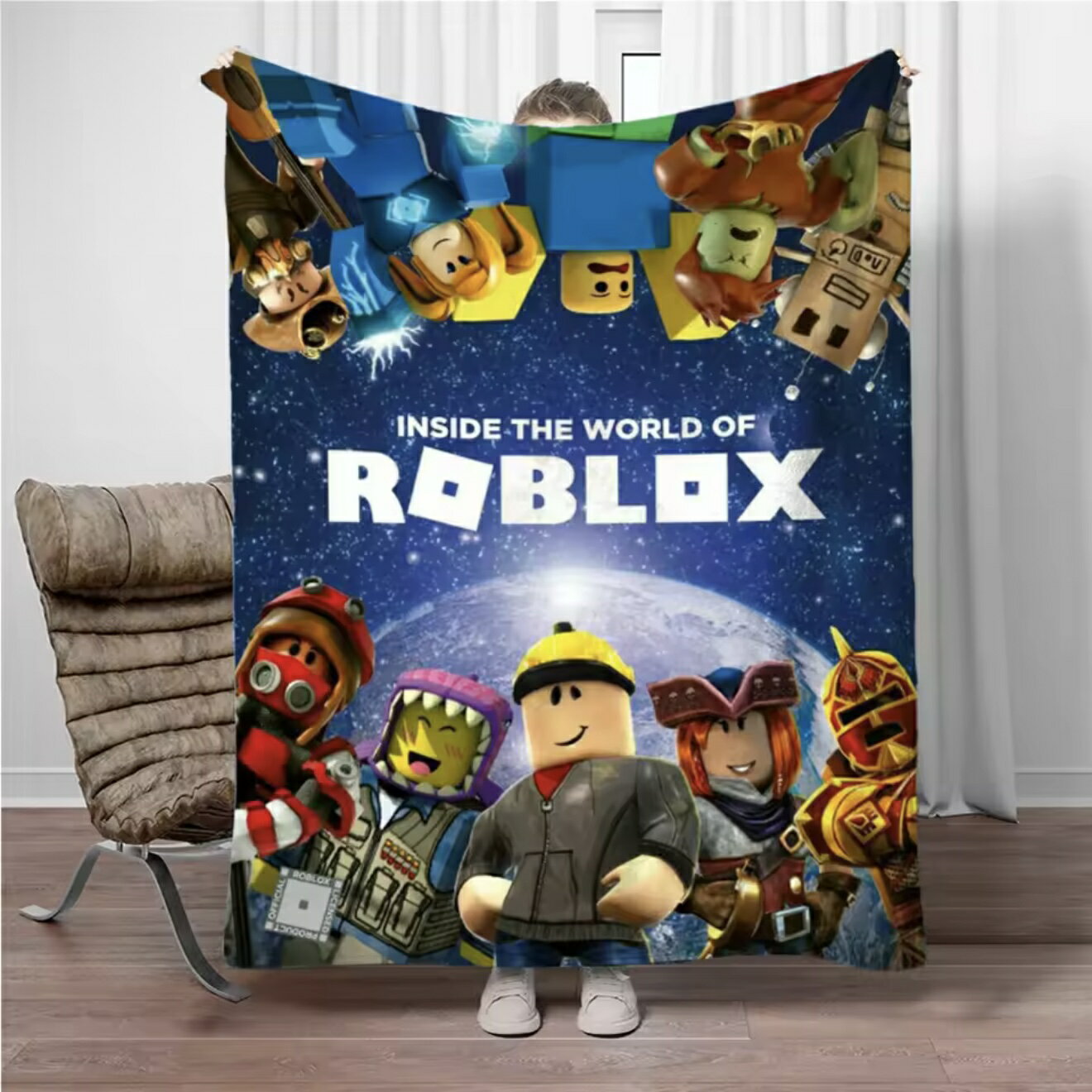 乐天商城 - ROBLOX ロブロックス ブランケット グッズ プレゼント 誕生日 子供 孫 クリスマス 男の子 女の子 冷房対策 旅行 ギフト キャンプ アウトドア