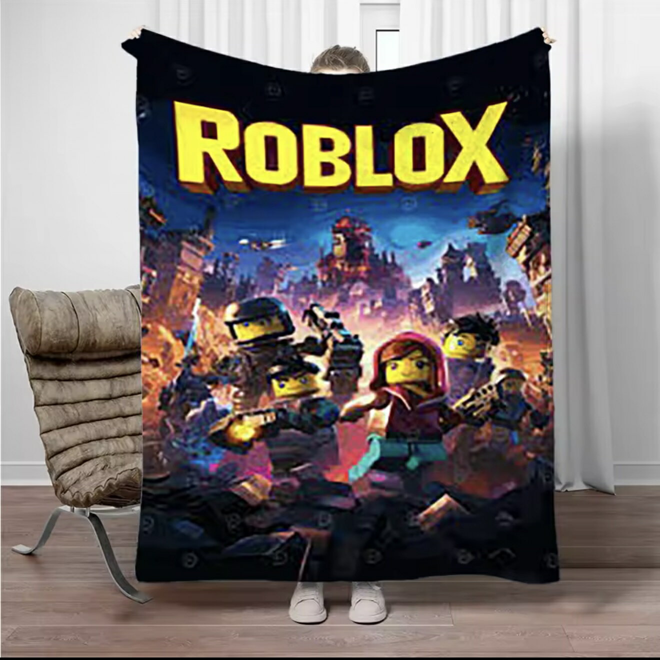 乐天商城 - ROBLOX ロブロックス ブランケット グッズ プレゼント 誕生日 子供 孫 クリスマス 男の子 女の子 冷房対策 旅行 ギフト キャンプ アウトドア