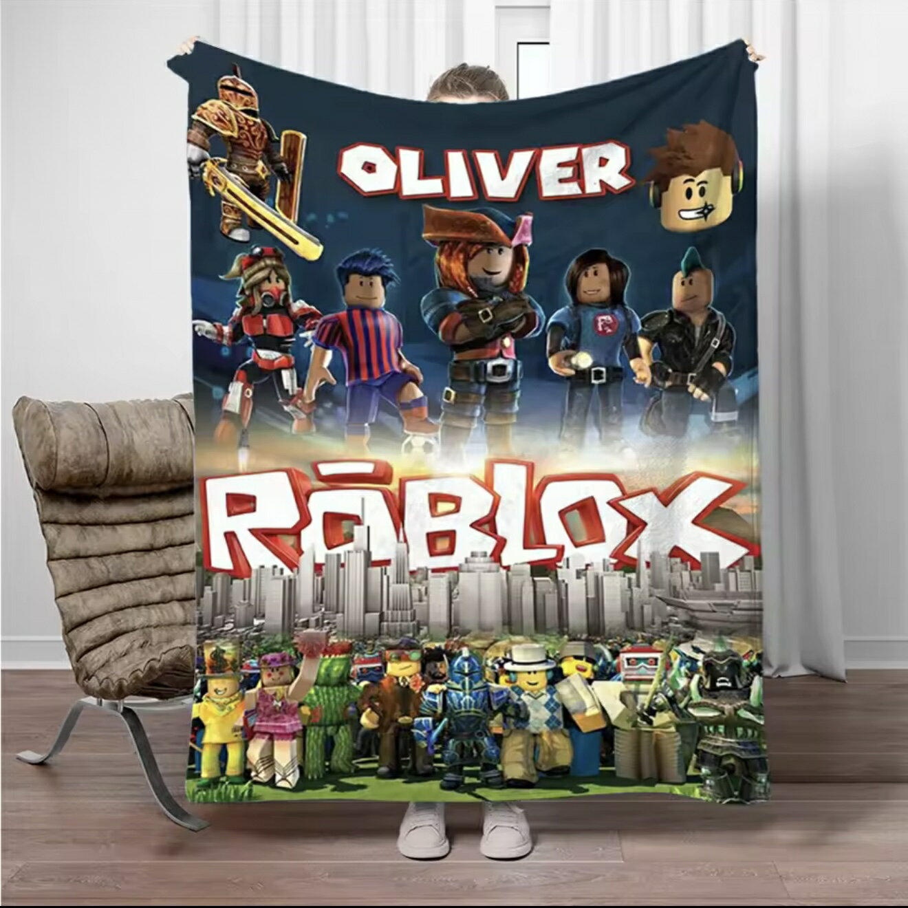 乐天商城 - ROBLOX ロブロックス ブランケット グッズ プレゼント 誕生日 子供 孫 クリスマス 男の子 女の子 冷房対策 旅行 ギフト キャンプ アウトドア