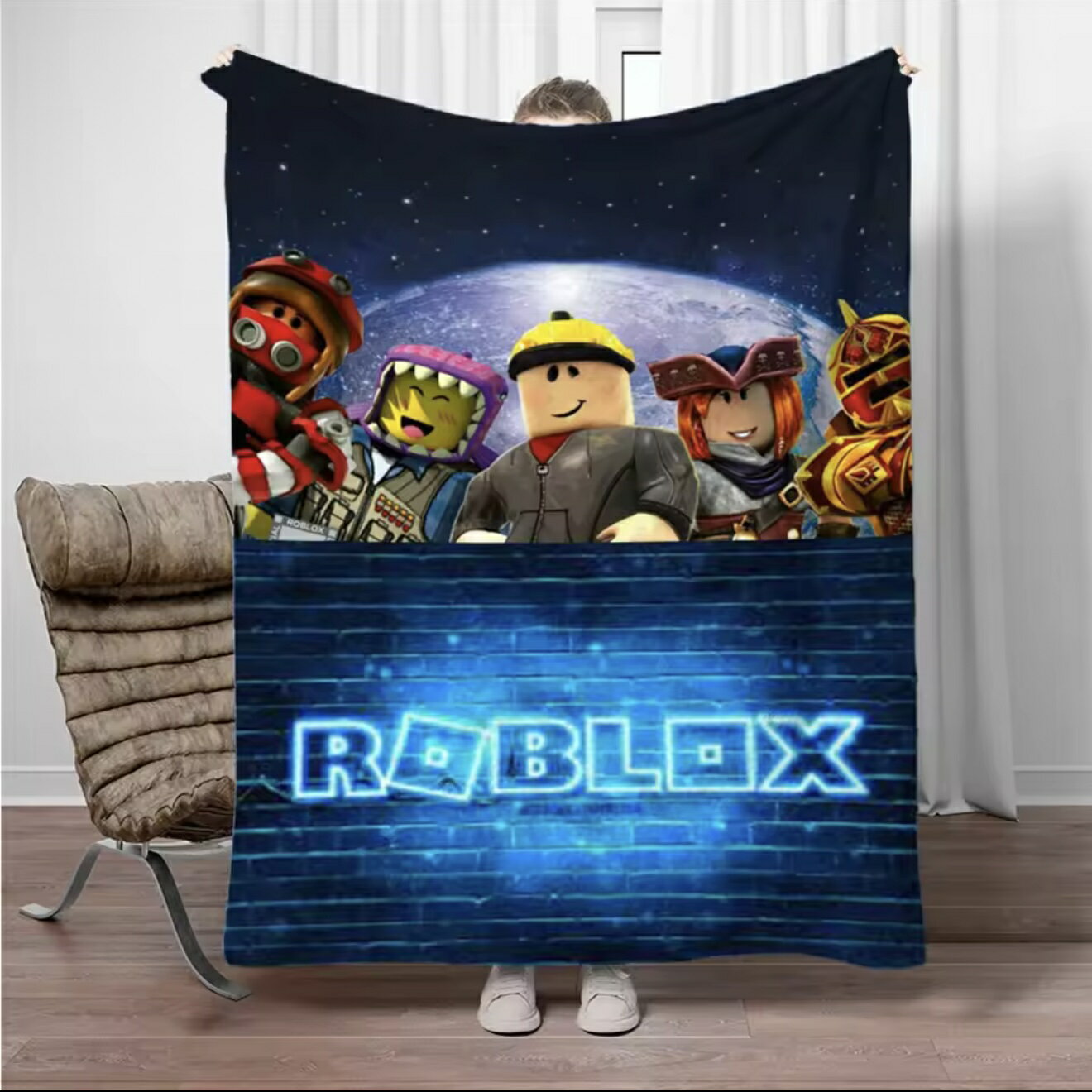 乐天商城 - ROBLOX ロブロックス ブランケット グッズ プレゼント 誕生日 子供 孫 クリスマス 男の子 女の子 冷房対策 旅行 ギフト キャンプ アウトドア