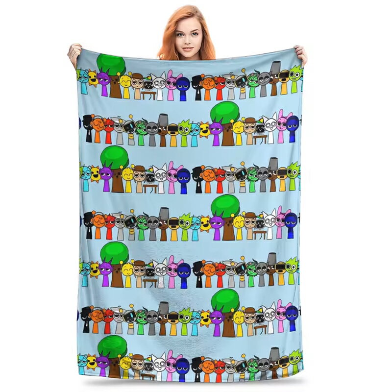 楽天CROTECWAGONスプランキー ブランケット グッズ プレゼント 誕生日 子供 孫 クリスマス 男の子 女の子 Incredibox Sprunki 冷房対策 旅行 ギフト キャンプ アウトドア