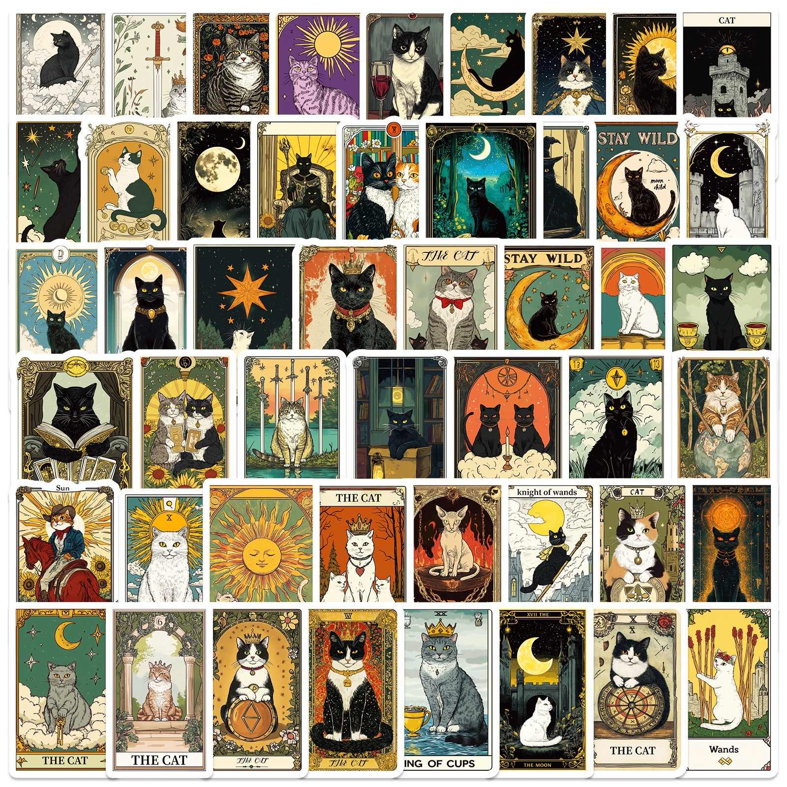 乐天商城 - タロットカード ステッカー シール 50枚