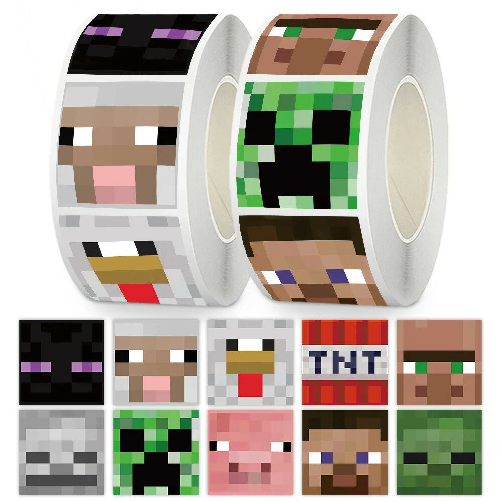 マイクラ風 ロールシール 500枚セット