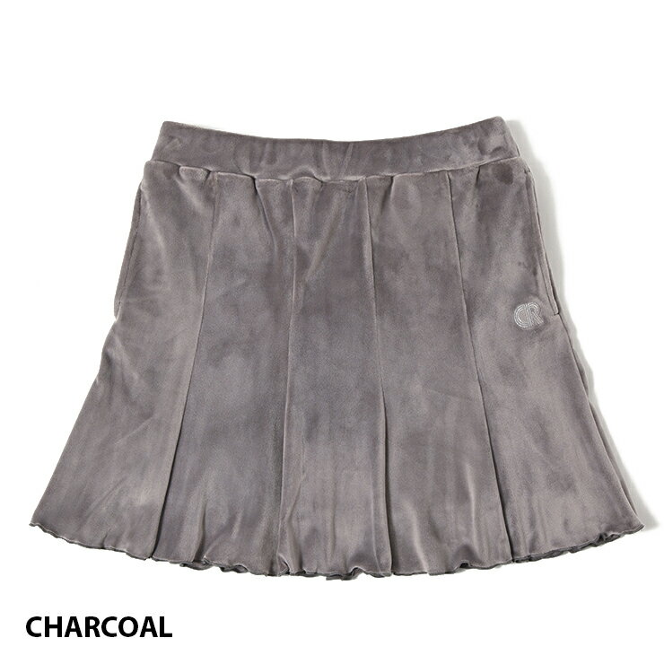 フレアスカート ベロア フリル ケーブル柄 ラメ刺繍ロゴ レディース クアルトユナイテッド ゴルフウェア 23BASIC