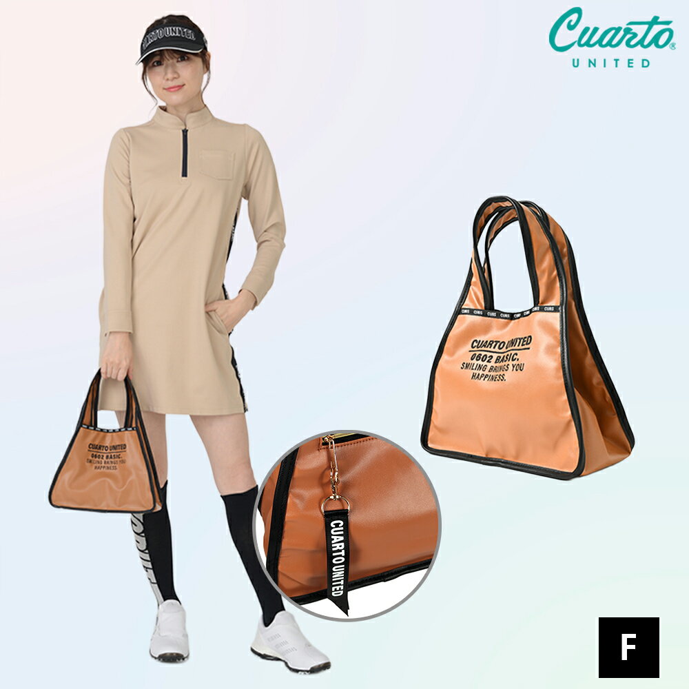 カートバッグ 2WAY 合皮 刺繍 BASICロゴ クアルトユナイテッド ゴルフグッズ アウトレット 22BASIC