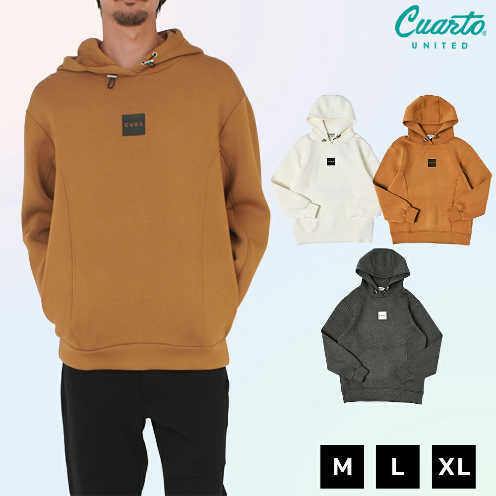 パーカー プルオーバー ダンボール 刺繍 スクエアロゴ メンズ クアルトユナイテッド ゴルフウェア アウ..