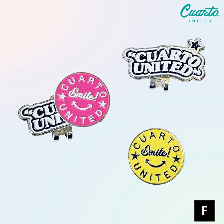 Rakuten - ゴルフマーカー マグネット式 ハットクリップ SMILE クアルトユナイテッド ゴルフグッズ 20SS