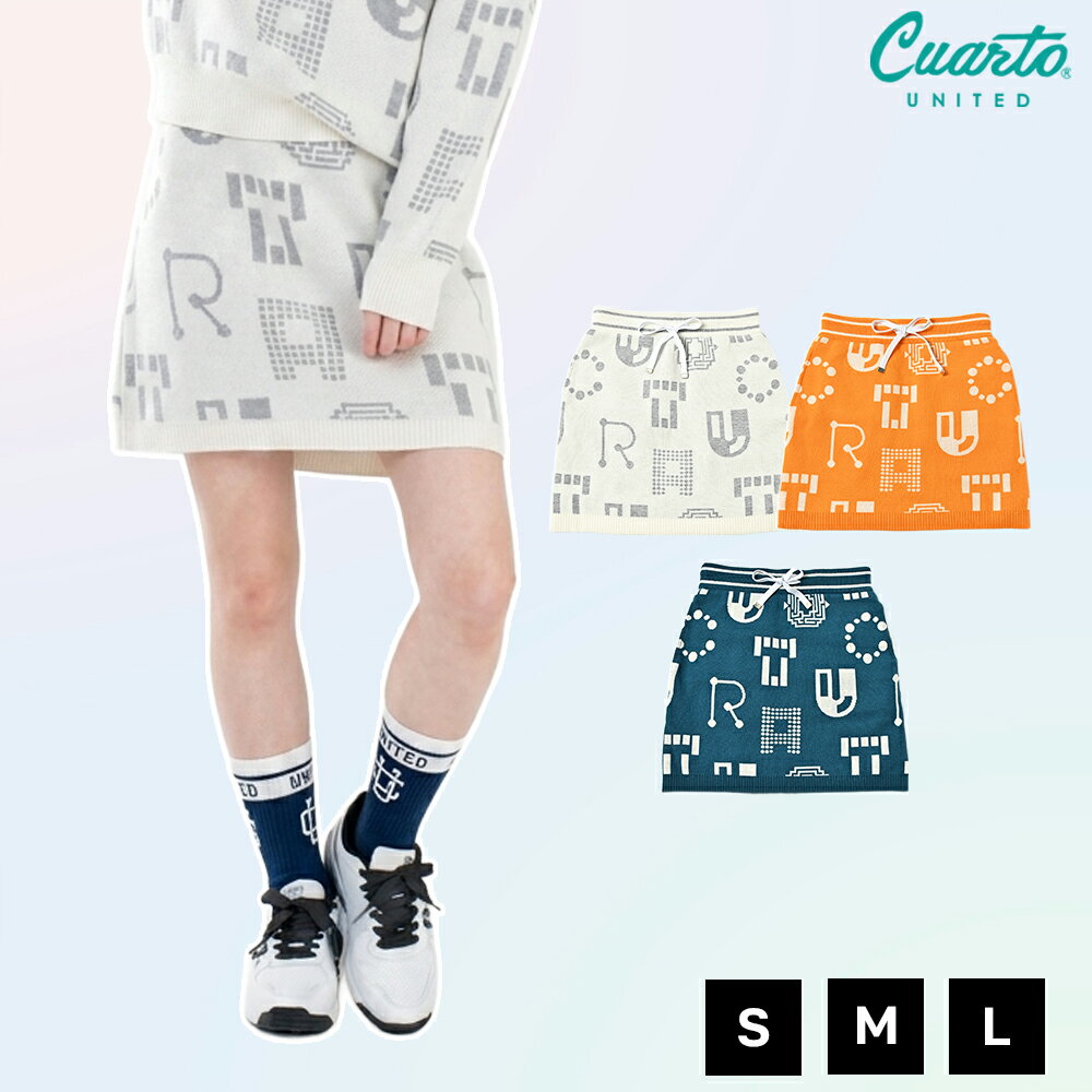 Geometric Pattern Knit Skirt for Women - Cuarto United Golf Wear Outlet 22FW