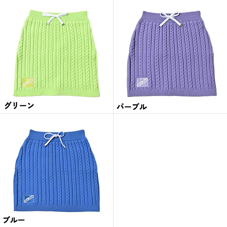 ニットスカート タイトシルエット 刺繍ワッペン レディース クアルトユナイテッド ゴルフウェア アウトレット 22FW