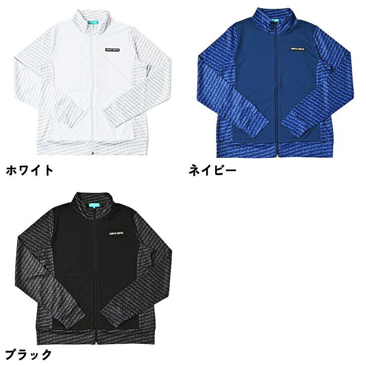 スタンドカラージャケット ジップアップ 鹿の子 バックビッグロゴ レディース クアルトユナイテッド ゴルフウェア アウトレット 22SS