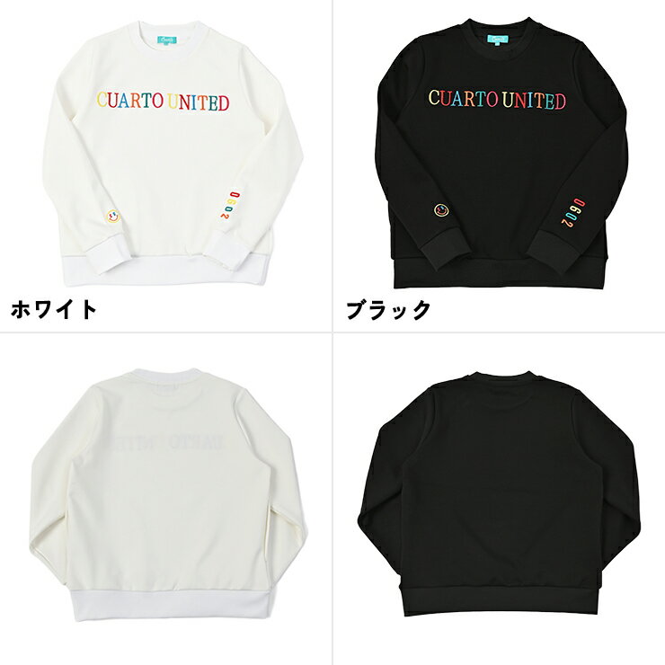 スウェット プルオーバー カラフル刺繍ロゴ レディース クアルトユナイテッド ゴルフウェア トレーナー アウトレット 22FW