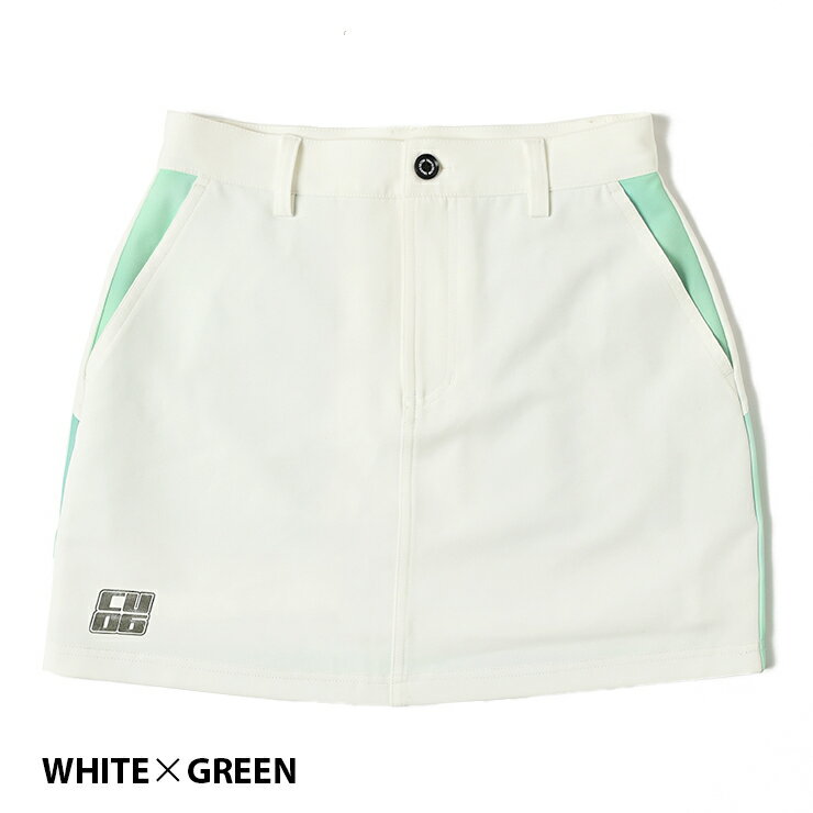 スカート 台形 タイダイ柄切替 箔プリントロゴ レディース クアルトユナイテッド ゴルフウェア 23SS