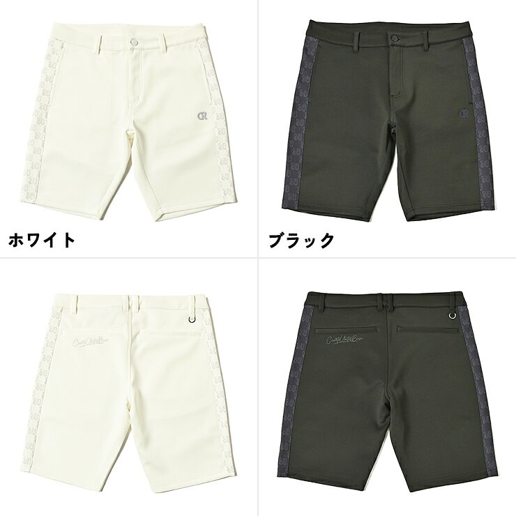 ハーフパンツ スムースカットソー モノグラム柄 手書き風ロゴ メンズ クアルトユナイテッド ゴルフウェア 23BASIC