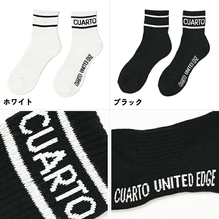 クルーソックス EDGE ロゴライン メンズ クアルトユナイテッド ゴルフウェア 23SS
