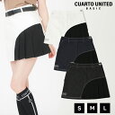 スカート デニム サイドプリーツ ロゴ刺繍 レディース クアルトユナイテッド ゴルフウェア 23BASIC