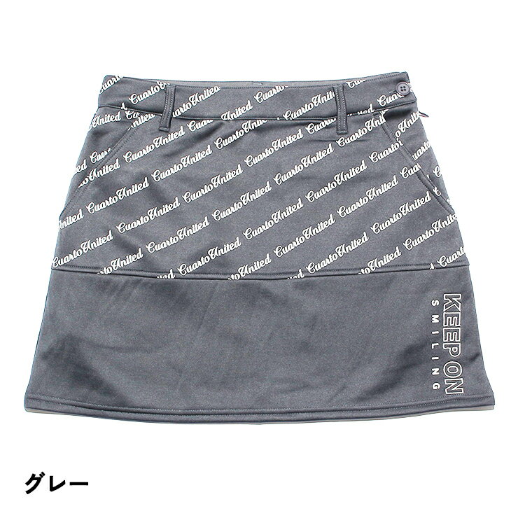 台形スカート 微起毛 バックステッチ 切替ロゴ...の紹介画像3