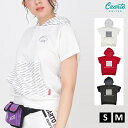 半袖パーカー フレンチスリーブ ハーフジップ 総柄ロゴ スマイルマーク レディース クアルトユナイテッド ゴルフウェア アウトレット 21HS