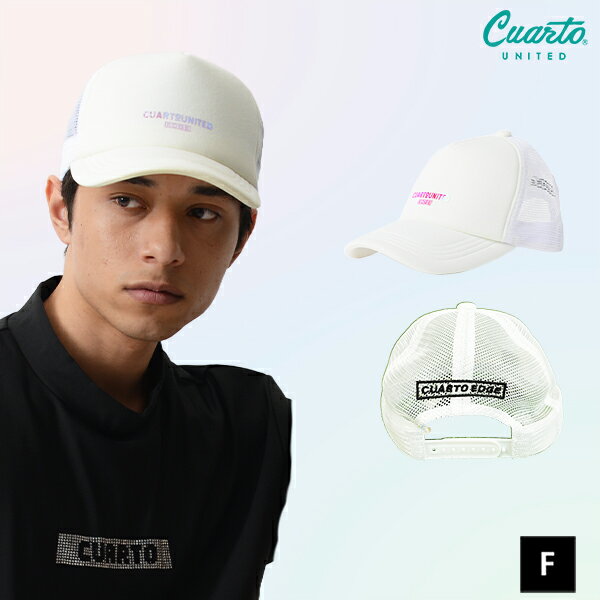 キャップ メッシュ EDGE オーロラロゴ バック刺繍ロゴ メンズ クアルトユナイテッド ゴルフグッズ 帽子..