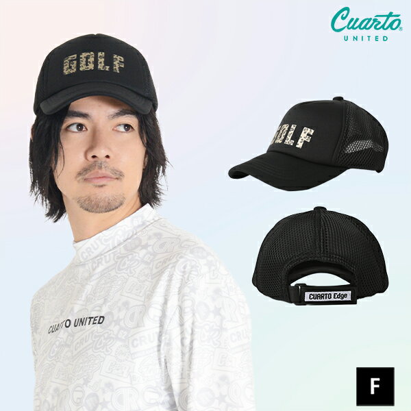 キャップ メッシュ アニマル柄 GOLFロゴ メンズ クアルトユナイテッド ゴルフグッズ 帽子 アウトレット..