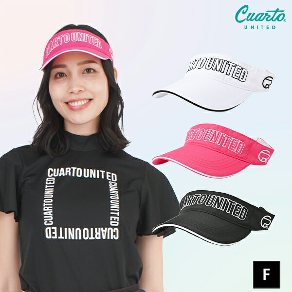 サンバイザー 刺繍 サークルマーク フロントロゴ クアルトユナイテッド ゴルフグッズ 帽子 アウトレット 21SS
