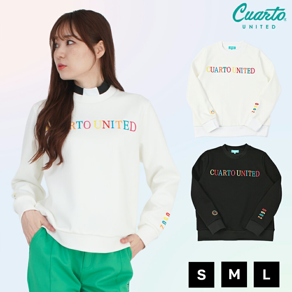 スウェット トレーナー 刺繍 カラフルロゴ レディース クアルトユナイテッド ゴルフウェア アウトレッ..