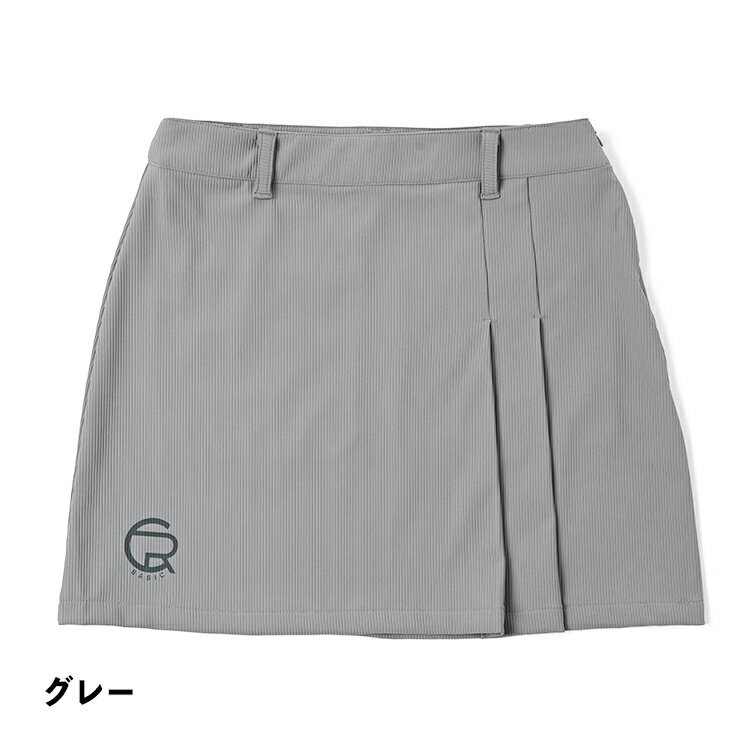 スカート リブプリーツ バックロゴ レディース クアルトユナイテッド ゴルフウェア 24HS