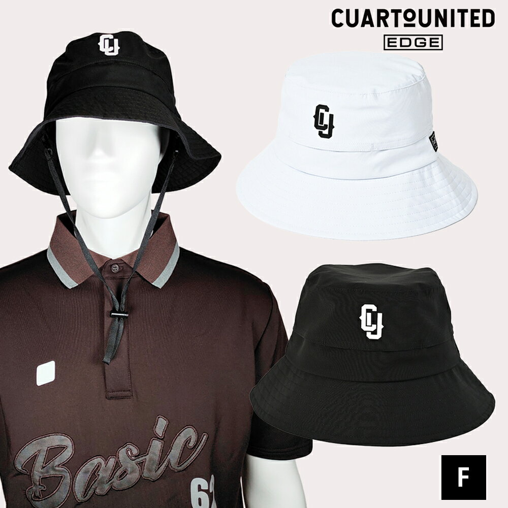 バケットハット レインハット 立体ロゴ メッシュ メンズ クアルトユナイテッド ゴルフグッズ 24HS