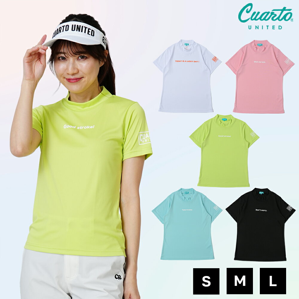 목 목 셔츠 반소매 부드러운 컷소스 메시지 로고 여성 쿠알토 유나이티드 골프웨어 24SS