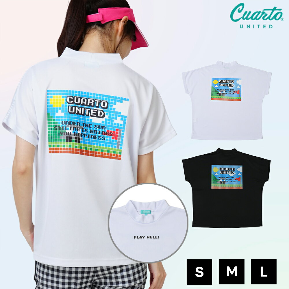 프렌치 슬리브 셔츠 반소매 픽셀 아트 여성 쿠알토 유나이티드 골프웨어 24SS