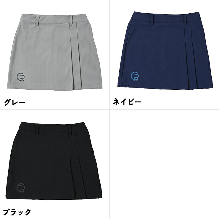 リブプリーツスカート バックロゴ レディース クアルトユナイテッド ゴルフウェア 24HS