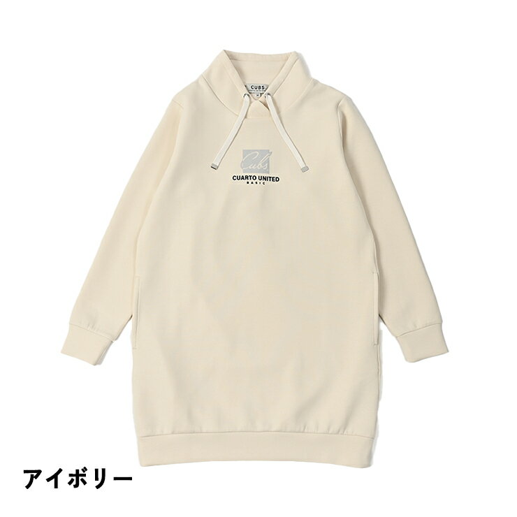 スタンドネック ワンピース ダンボール フロント箔ロゴ レディース クアルトユナイテッド ゴルフウェア 25FW 新作