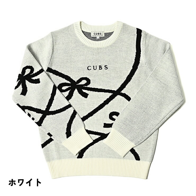 ニットトップス プルオーバー ジャカード リボン柄 刺繍ロゴ レディース クアルトユナイテッド ゴルフウェア 25FW 新作