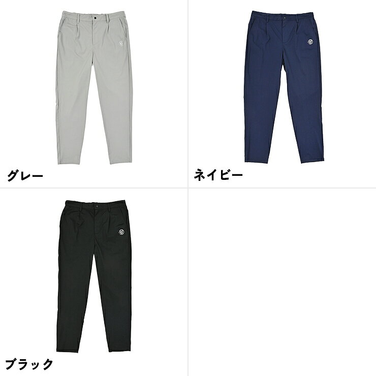 ナイロンストレッチアンクルパンツ サラサラ極薄 メタリックロゴ メンズ クアルトユナイテッド ゴルフウェア 26SS 新作